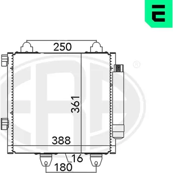 Výparník klimatizace Kondenzátor, klimatizace ERA 667022