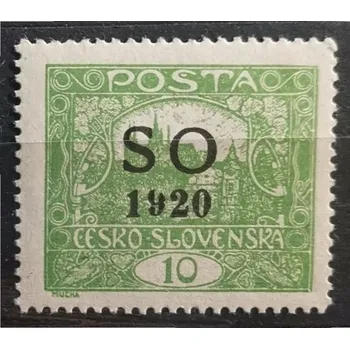 Sběratelství Známka ČSR, 10h, Pof.SO4B **