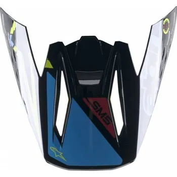 Helma na motorku Kšilt pro přilby S-M5 ACTION, ALPINESTARS (žlutá fluo/černá/modrá/tmavě červená, verze ECE 22.05)