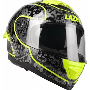 Helma na motorku Přilba Rafale SR $13 original, LAZER (černá/žlutá fluo)