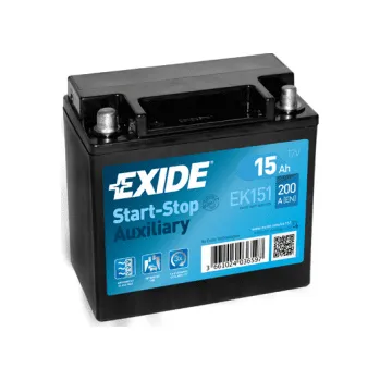 Autobaterie EXIDE Start-Stop AGM, 12V, 15Ah, 200A, EK151