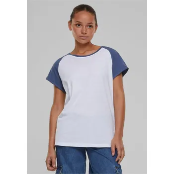 Ladies Contrast Raglan Tee - white/vintageblue 4XL