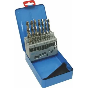 NÁSTROJE CZ Vrtáky do kovu kobaltové 1,00-10,00x0,5 mm, DIN 338RTiHSSCo5 PN 2907, sada 19 ks v kovu