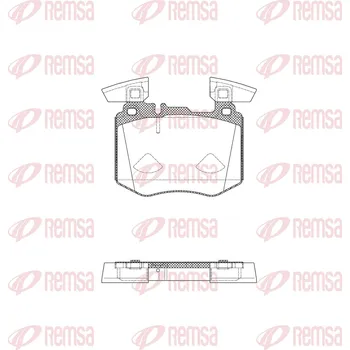 Brzdová destička Sada brzdových destiček, kotoučová brzda REMSA 1883.00