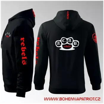 Pánská mikina Mikina ACAB - na zip s kapucí - černá / XL