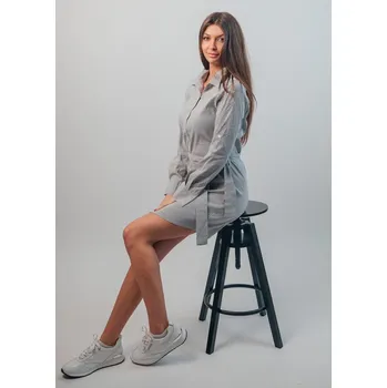 Těhotenské šaty Mama L'amour Elegantní, košilová těhotenská a kojící tunika 3v1 Liam s proužky bavlněná Velikost: S