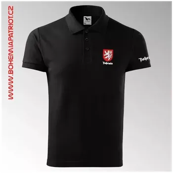 Pánská košile Polokošile Bohemia 3K s potiskem - černá / M