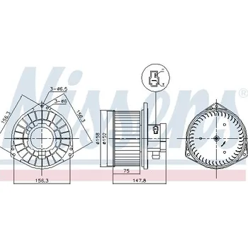 Vnitřní ventilátor NISSENS 87531