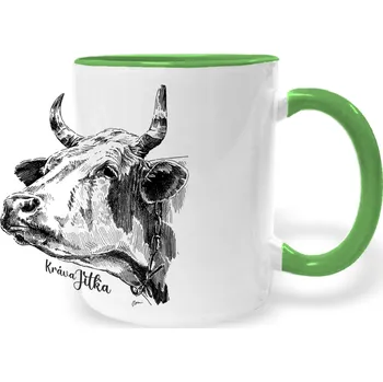 Hrnek - kráva Jitka Barva: Zelená