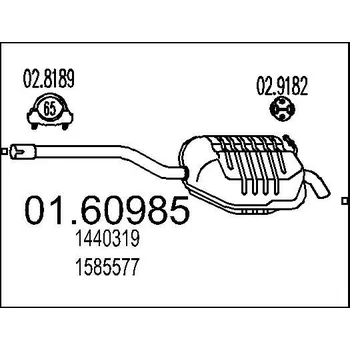 Tlumič výfuku Zadní tlumič výfuku MTS 01.60985