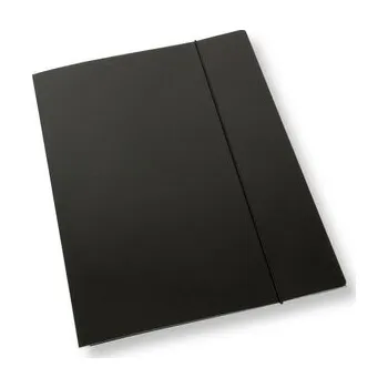 Set školních potřeb Teczka A4 z gumką lakier czarna 350gsm (10szt)
