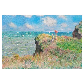 Plakát Plakát, Obraz - Cliff Walk at Pourville, 91.5 × 61 cm