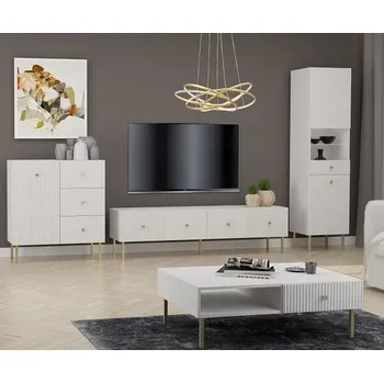 Obývací stěna Obývací sestava ALMONTE bílá/zlatá