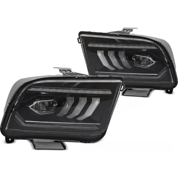 Přední světlomet TUNING-TEC Přední světla Ford Mustang 04-09 černá TUBE LED