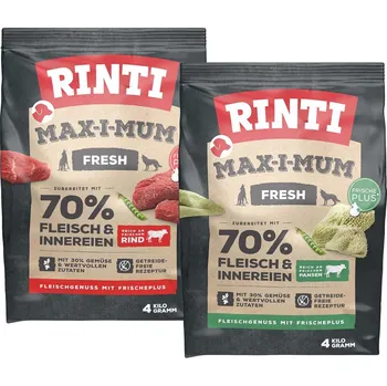 Krmivo pro psa Rinti Max-i-Mum variace chutí s hovězím masem a dršťkami 4 kg
