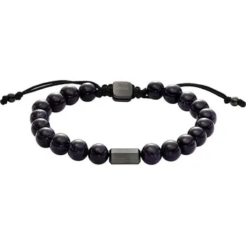 Náramek Fossil Moderní pánský korálkový náramek JF04819060 + 2 měsíce na vrácení zboží