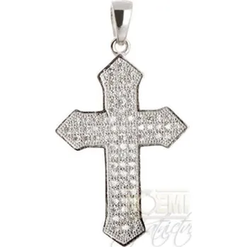 Přívěsek Stříbrný přívěšek kříž se zirkony 559140f