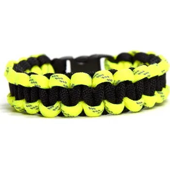 Náramek Cordell Paracord náramek Solomon Černá s reflexní žlutou XL ( 20 - 21 cm ) + 2 měsíce na vrácení zboží