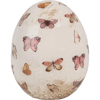 Dekorace keramické vajíčko s motýlky Butterfly Paradise M – 10x12 cm