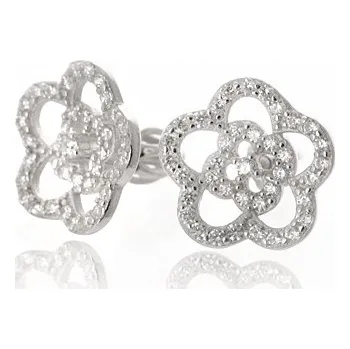 Náušnice Stříbrné náušnice se zirkony STNAU0436F