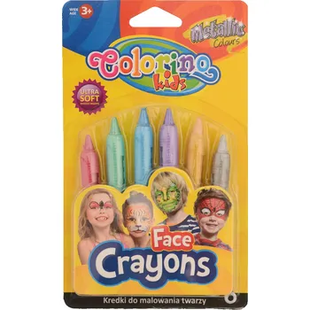 Speciální výtvarná barva Barvy na obličej Colorino, metalické, v násadce, 6 barev