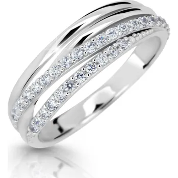 Prsten Cutie Jewellery Třpytivý prsten z bílého zlata Z6716-3352-10-X-2 58 mm + 2 měsíce na vrácení zboží