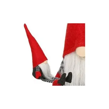 Vánoční dekorace Skřítek GNOM s dlouhýma nohama 38 cm