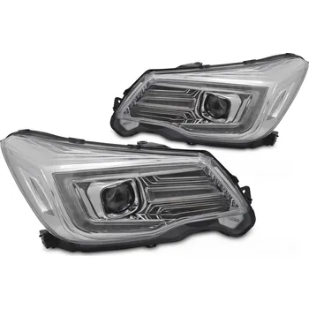 Přední světlomet TUNING-TEC Přední světla Subaru Forester IV 13-18 chrom TUBE LIGHT DRL