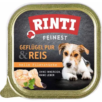 Krmivo pro psa Rinti Feinest s čistým drůbežím masem a rýží 11 × 150 g