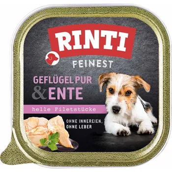 Krmivo pro psa Rinti Feinest s čistým drůbežím masem a kachnou 11 × 150 g