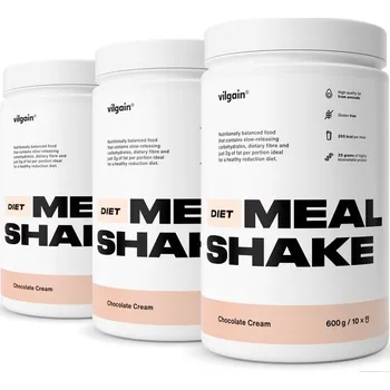 Sportovní výživa Vilgain Diet Meal Shake - 3x čokoládový krém 600 g