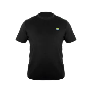 Rybářské oblečení PRESTON INNOVATIONS Lightweight Black T-Shirt Velikost: Large