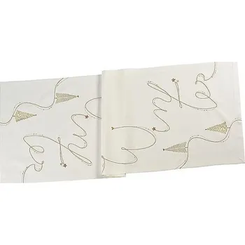 ubrus Sander Běhoun na stůl s úpravou proti skvrnám It's Winter Loft, 50 x 150 cm, ecru 827369-29