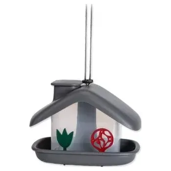 Krmítko pro ptáka Krmítko PLASTIA Domek antracit