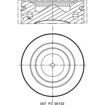 Motor automobilu Píst MAHLE 007 PI 00102 001