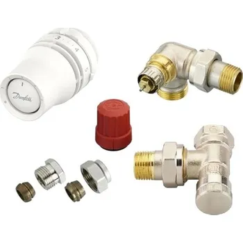 Ventil Danfoss THPS-levý-AL Termostatická sada ventilů pro úhlové vnější připojení, bílá