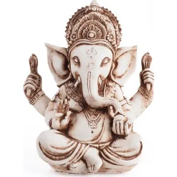 Soška resin Ganesha 22 cm bílá