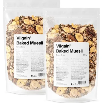 Vilgain Pečené müsli – 2× banán, kakao & skořice 600 g