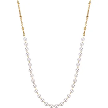 Náhrdelník Brosway Pozlacený náhrdelník se syntetickými perlami Essential BNL038 + 2 měsíce na vrácení zboží