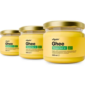 Přepuštěné máslo Vilgain Grass-fed Ghí BIO – 3x&nbsp;300&nbsp;ml