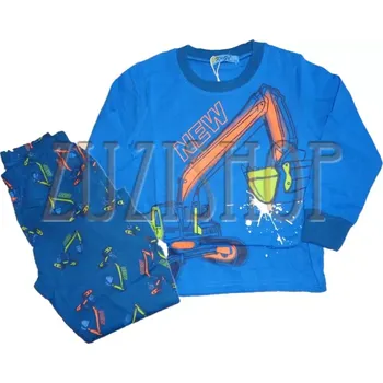 Chlapecké pyžamo Chlapecké pyžamo - bagr Kugo , vel. 122 modré