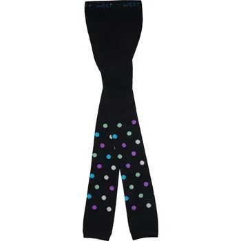 Dívčí punčocháče bez šlapek Wolf - Puntíky, vel. 110/116