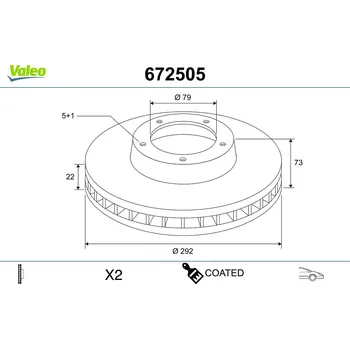 Brzdový kotouč Brzdový kotouč VALEO 672505