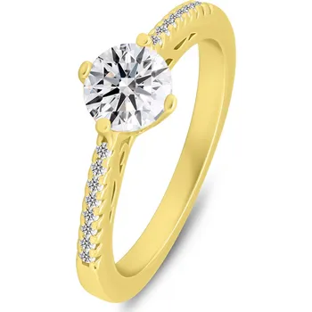 Prsten Brilio Silver Nádherný pozlacený prsten se zirkony RI134Y 56 mm + 2 měsíce na vrácení zboží