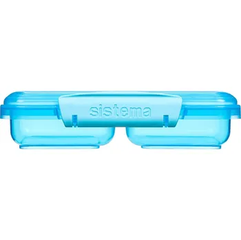 Svačinový box Sistema Krabička na svačinu Lunch se 2 oddíly 350 ml Barva: modrá