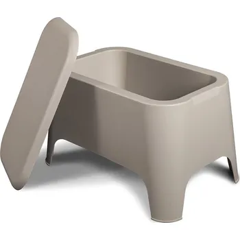 Zahradní stůl TOOMAX PETRA plastový stůl+box - šedá