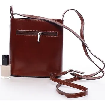 Kabelka Dámská kožená crossbody Viola, hnědá