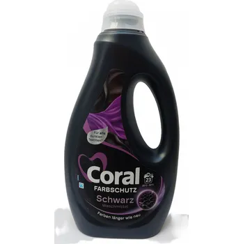 Prací gel CORAL Colorwaschmittel BLACK VELVET - prací gel na černé prádlo pro dlouhotrvající intenzivní černou - 23 praní (1,15 litru)