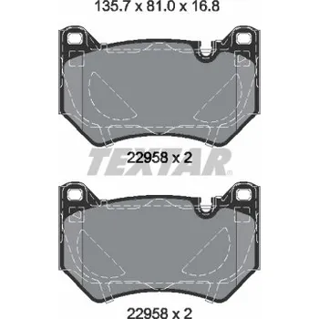 Brzdová destička Sada brzdových destiček, kotoučová brzda TEXTAR 2295801