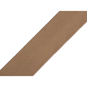 Hladký oboustranný popruh s leskem šíře 50 mm Varianta: 3 béžová